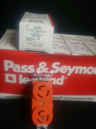 Qty(10) ig-4700 duplex receptacle pass &amp; seymour legrand twist-lock outlet for sale