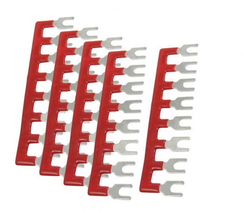 400v 10a 8 postions pre insulated terminal barrier strip red 5 pcs for sale