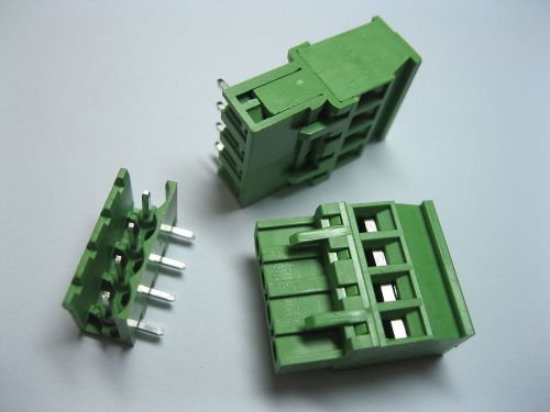 36 pcs 5.08a 5.08mm angle 4 pin screw terminal block connector pluggable type for sale