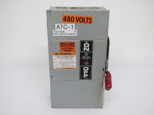 GENERAL ELECTRIC GE THN3363 100A 600V-AC NON-FUSIBLE DISCONNECT SWITCH B427015