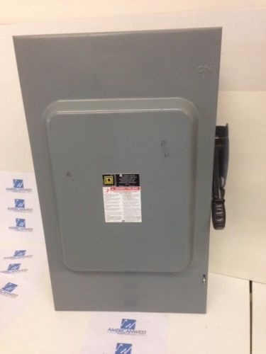 Square d h364  fusible disconnect ser f05  200amp  used w/knock out holes for sale