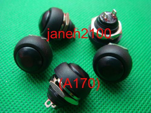 Lot-4 Black MOMENTARY OFF-(ON) Push Button HORN Truck Jeep Switch 12v-24v (B170)