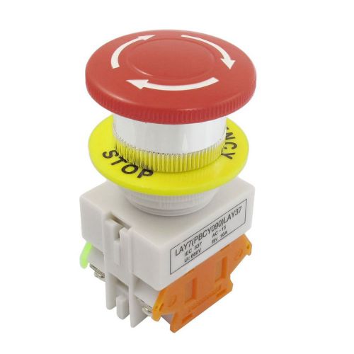 Red mushroom cap 1no 1nc emergency stop push button switch 660v 10a for sale