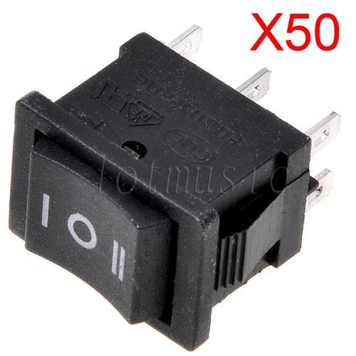 50* 6-pin dpdt on-off-on 3-position snap in boat rocker switch for sale