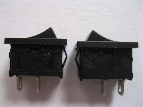 10 pcs Rocker Switch ON/OFF 2pin 6A 10A Black Cap KCD1-101 21x15mm