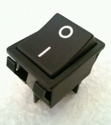 AC 250V 15A 4 Pin Double Poles DPST ON/OFF 2 Position Boat Rocker Switch Black