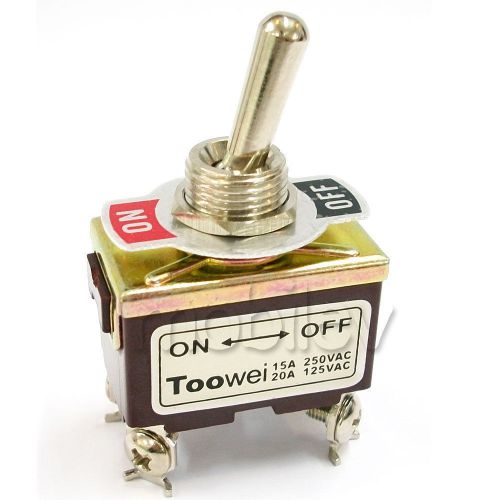 20 on-off dpst toggle switch car latching 15a 250v 20a 125v ac heavy duty t702aw for sale