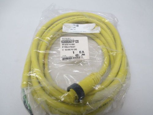 New brad harrison 103000a01f120 3p female straight 12ft 16/3 awg cable d281388 for sale