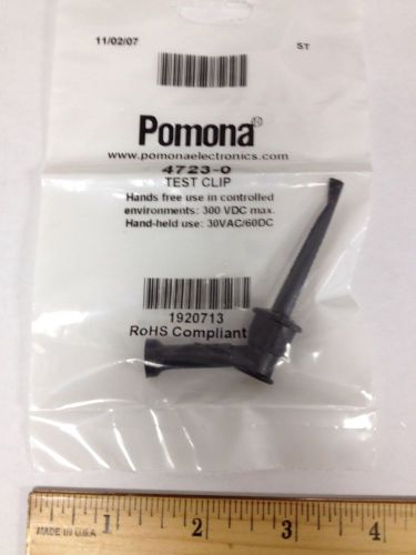 Pomona 4723-0 Black Minigrabber Test Clip With Banana Jack