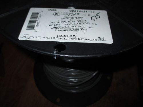 Carol c2526a.18.10 cable, communications, 535 ft, gray 2 conductor shielded for sale