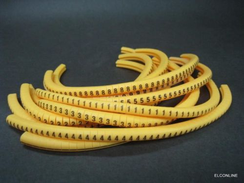 #AA1 EC-1 YELLOW Cable Wire Markers Letter 0 to 9,+,-  x 600 pcs