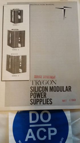 TRYGON P20-1.5 SILICON MODULAR POWER SUPPLIES INSTRUCTION MANUAL  R3-S45