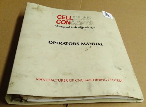 Cell con h 15 032  vmc operators manual series 3 mc005 for sale