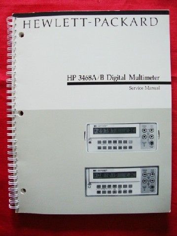 HP HEWLETT PACKARD 3468A/B MULTIMETER SERVICE MANUAL
