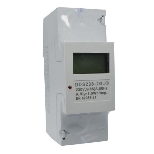DDS238 5(65A) 230V 50HZ LCD Single phase Din rail KWH Watt-hour Electric meter