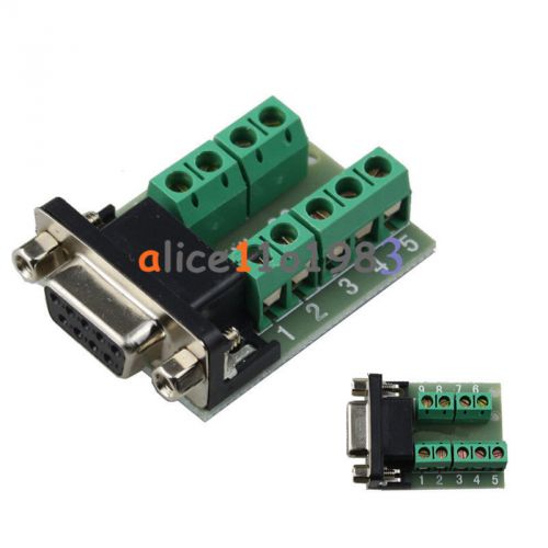 2X DB9 connector female adapter signals Terminal module RS232 Serial to Terminal