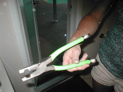 Used fusebuddy 11&#034; linemans pliers with wrenches, 7/8&#034;, 13/16&#034;, and 9/16&#034; for sale
