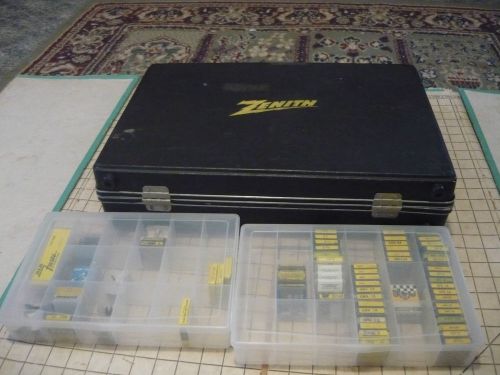 Vintage Zenith Repairman&#039;s Briefcase w/ assortment of fuses. see photos