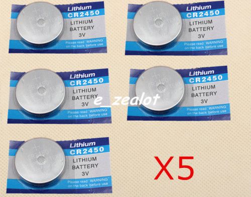 5pcs cr2450 button batteries perfect 3v li battery for sale