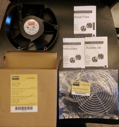 Dayton ac axial fan part # 4wt42a and free fan accessory 1 x 4yd91a all manuals for sale