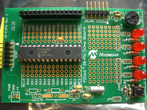 Microchip PICkit 28 pin Demo Board w/ PIC16F886