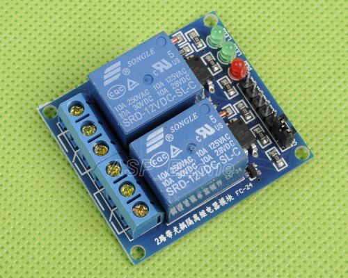 12v 2-channel relay module with optocoupler low level triger for ardui brand new for sale