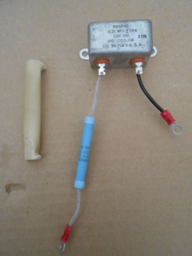 NEW 66057-6 Capacitor 0.25 MFD  1000VDC with added Corning Resister FP10