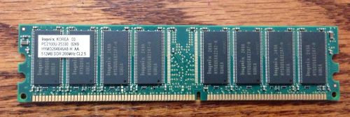 Hynix HYMD264646A8-H PC2100U-25330 512MB PC2100 266MHz Desktop DDR Memory