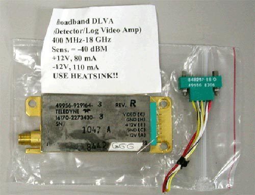 Teledyne dlva broadband detector/log video amplifier 400 mhz-18 ghz -40 dbm for sale