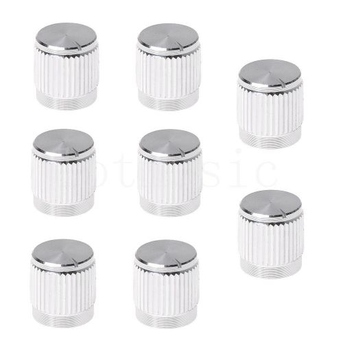 8pcs aluminium insert type knobs size=?10x12mm hole=18t color=silver for sale