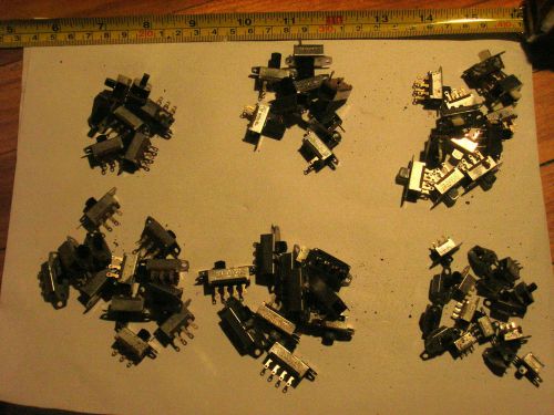Assortment of 64  x NOS slide switches Lot 22