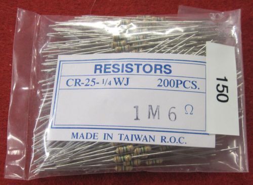 Resistors In Standard Values 1 Ohm - 10 Mega Ohm –  1/4  Watt Approx. 40, 000 Pcs