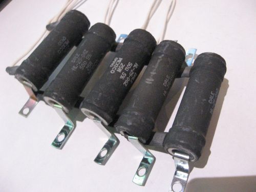 Qty 5 Dale HL-25-06Z Wirewoud 50 Ohm 5% 25W Resistors High Power 10&#034; Leads USED