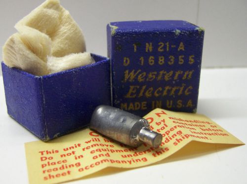 ONE WESTERN ELECTRIC 1N21-A, D168355 MIXER DIODE CRYSTAL MICROWAVE, Vtg NOS