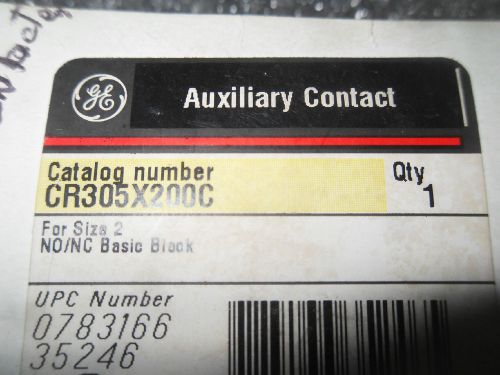 (V36-2) 1 NIB GENERAL ELECTRIC CR305X200C AUXILIARY CONTACT BLOCK