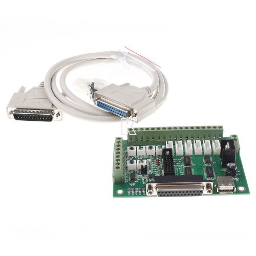 Usb db25 6 axis breakout board interface adapter f pc stepper motor driver mach3 for sale