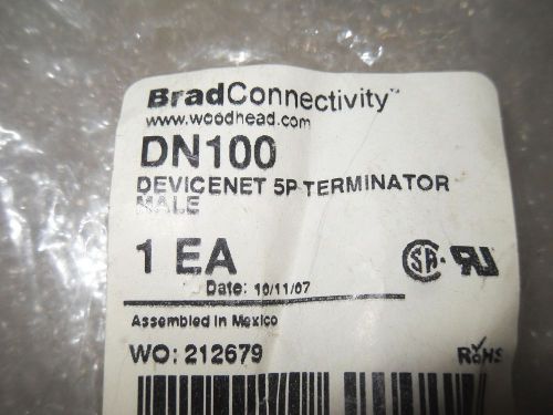 (Q13-2) 1 NIB BRAD CONNECTIVITY DN100 DEVICENET 5P TERMINATOR