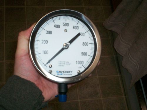 Free USA Shipping With Ashcroft 45-1009-S-02L-1000 4 1/2&#039; 1000 PSI Service Gauge