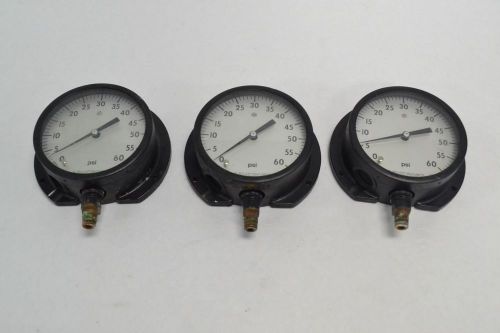 Lot 3 ashcroft pressure gauge 0-60psi 4-1/2in 1/4in npt b265870 for sale