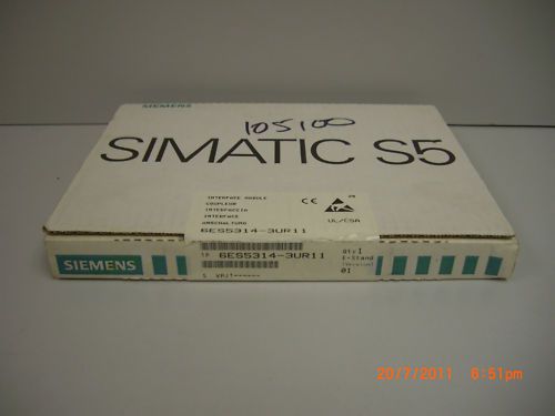 Siemens S5 Simatic Interface Module 6ES5314-3UR11 New &amp; Sealed. E-Stand 01.