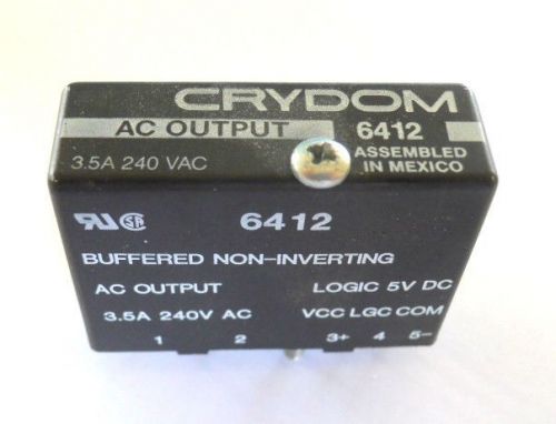 6412  Crydom  Relays  6412 - 3.5A - 240VAC  Output Buffered Non-Inverting