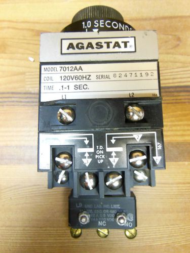 Agastat timing relay 7012AA .1 - 1 second 120V