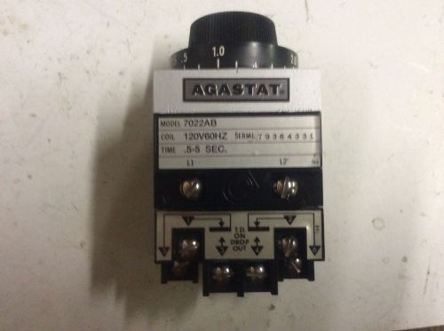 Agastat 7022AB Timer - 0.5 - 5 Second Timing Relay - M40