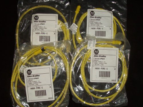 Allen bradley 1485-p2r5-c devicenet cable micro female 2 meters long _ lot of 4 for sale