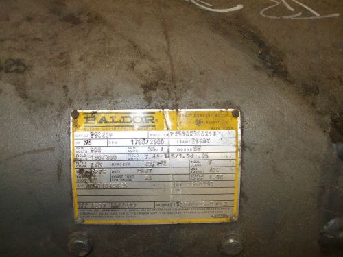 Baldor Electric Co D5020P 20  MOTOR  Tested on 7/17/13