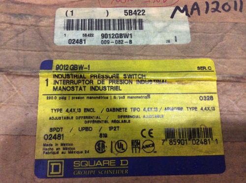 Square D 9012 GBW-1 pressure switch NOS