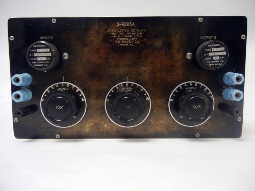DAVEN COMPANY 0-9285A ATTENUATION NETWORK TYPE T-692 VINTAGE!