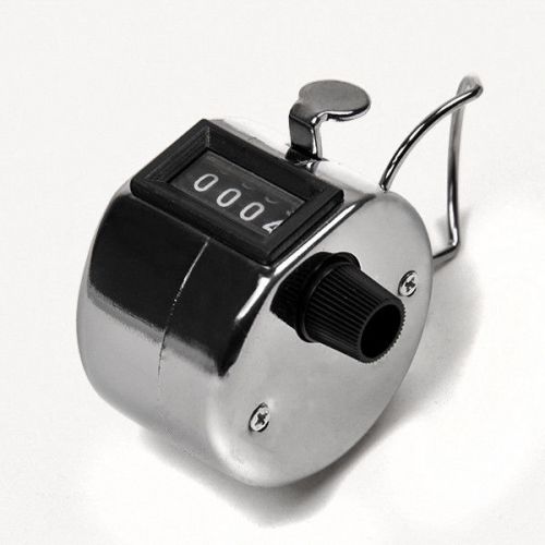 Portable Digital Chrome Hand Tally Clicker/Counter 4 Digit Number Clicker Golf