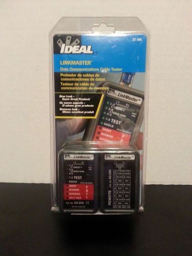Ideal LINKMASTER Data Communications Cable Tester 62-200 N.I.P. Factory Sealed