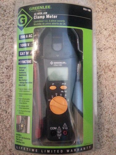 Greenlee ac open jaw clamp meter csj-100 for sale